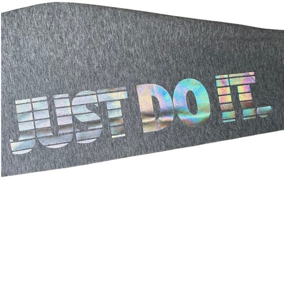 Grey Nike 'Just Do It" Irredecent logo Pants - Picture 5 of 8